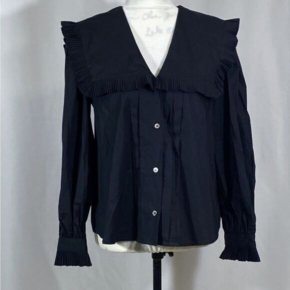 Sea New York Charlie Pleated Blouse size XS - Picture 5 of 11